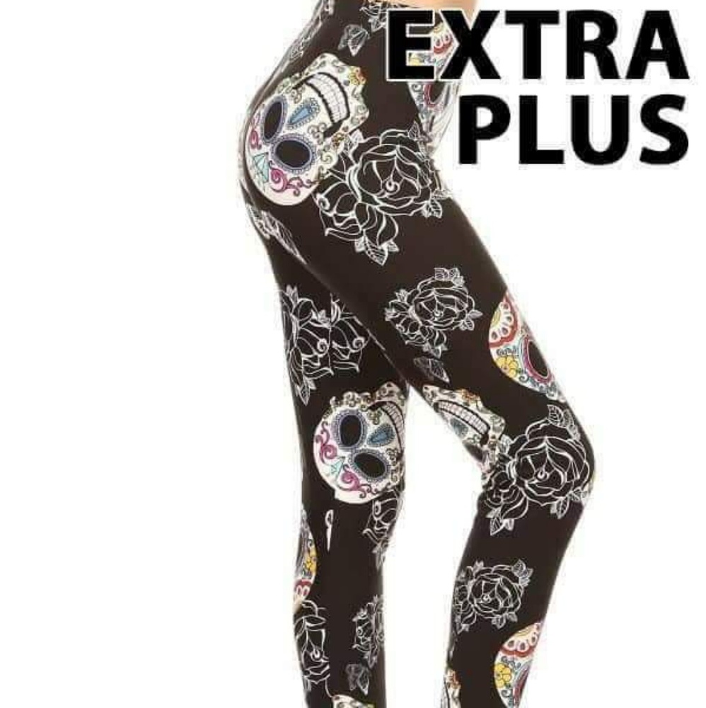 Queen/EP Rose & Sugarskull Leggings